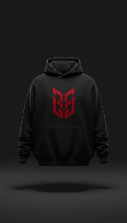 Oversized Hoodie in Jet Black